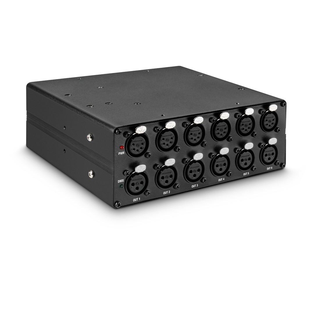 Cameo SB 6 T RDM - 6-Ausgangs DMX/RDM-Splitter/Booster mit 3- und 5-poligen Anschlüssen
