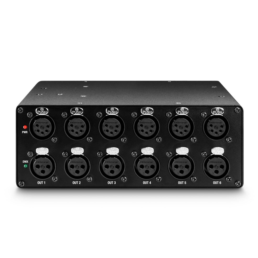 Cameo SB 6 T RDM - 6-Ausgangs DMX/RDM-Splitter/Booster mit 3- und 5-poligen Anschlüssen