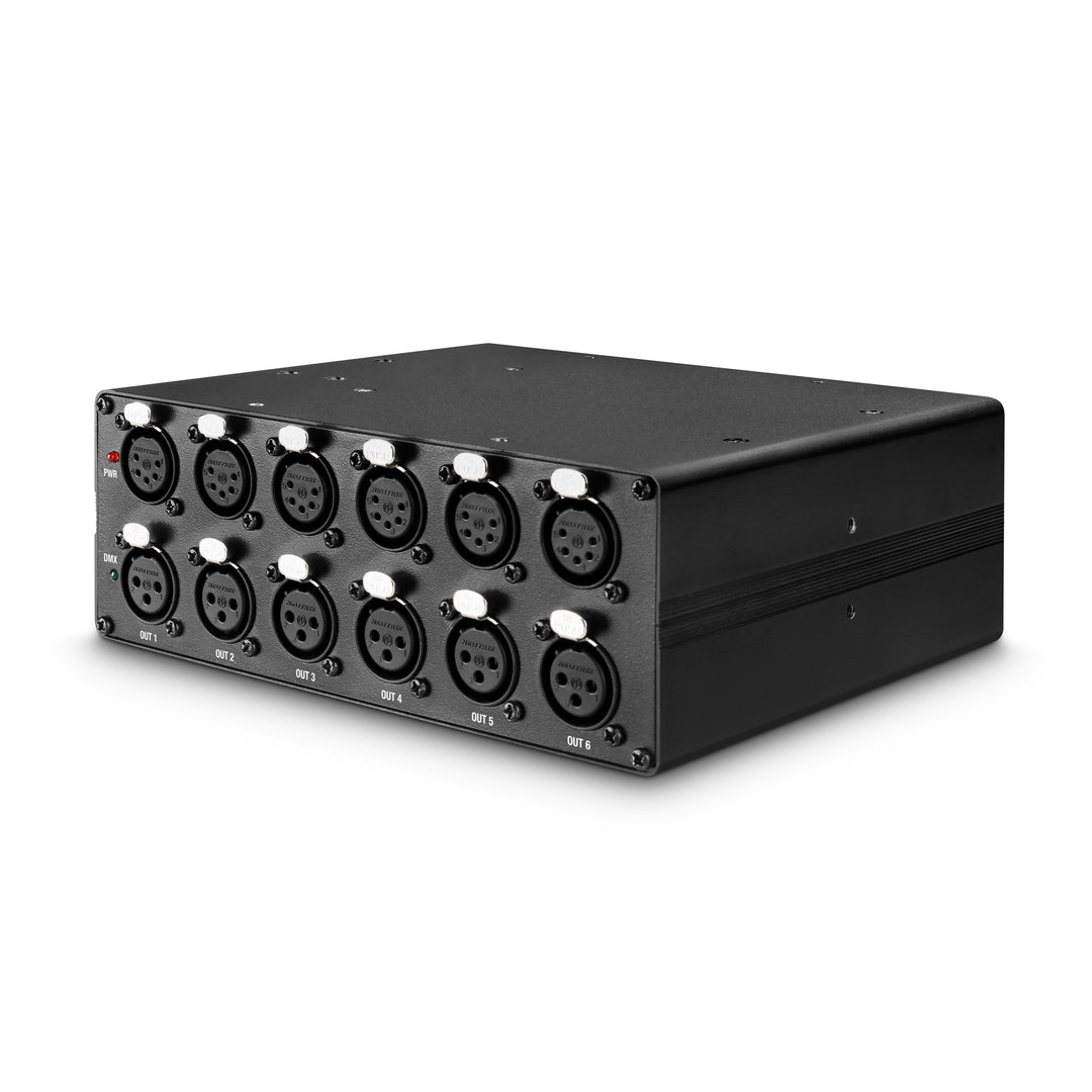 Cameo SB 6 T RDM - 6-Ausgangs DMX/RDM-Splitter/Booster mit 3- und 5-poligen Anschlüssen