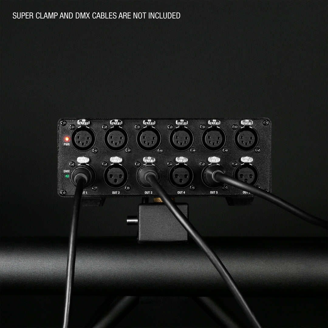 Cameo SB 6 T RDM - 6-Ausgangs DMX/RDM-Splitter/Booster mit 3- und 5-poligen Anschlüssen