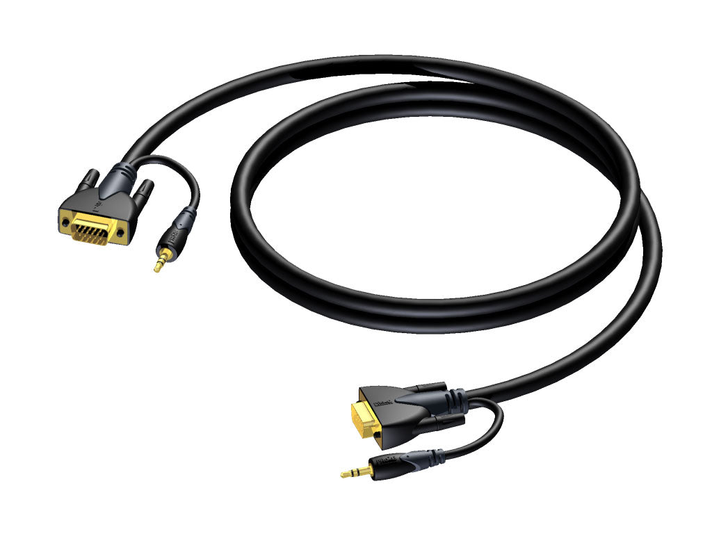 ProCab SVGA Stecker > SVGA Stecker & Stereo-Audio-Klinke 15 Meter
