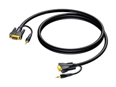 ProCab SVGA han > SVGA han & Stereo Audio Jack 3 meter