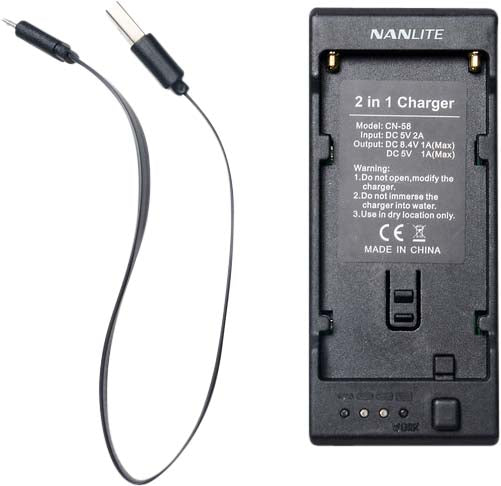 Nanlite CN-58 2-1 Ladegerät für NP-Typ Batterien