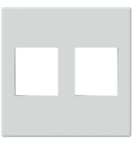 Keystone Montageplatte 45 x 45 mm für 2 Stecker, Weiß