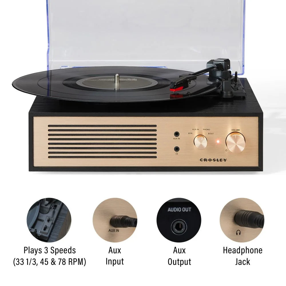 Crosley Miles Plattenspieler, Black