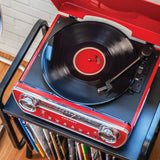 Crosley Powel CR6047A 7-in-1 Plattenspieler mit Bluetooth, CD und Radio