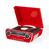 Crosley Powel CR6047A 7-in-1 Plattenspieler mit Bluetooth, CD und Radio
