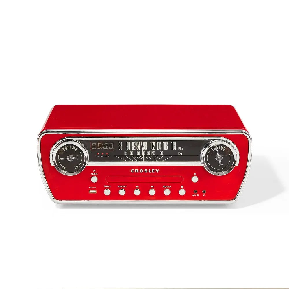 Crosley Powel CR6047A 7-in-1 Plattenspieler mit Bluetooth, CD und Radio