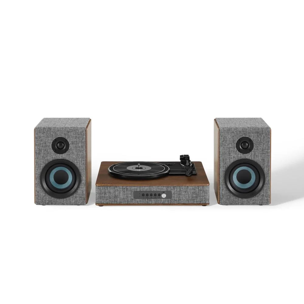 Crosley Arya Plattenspieler mit Lautsprechern, Grau