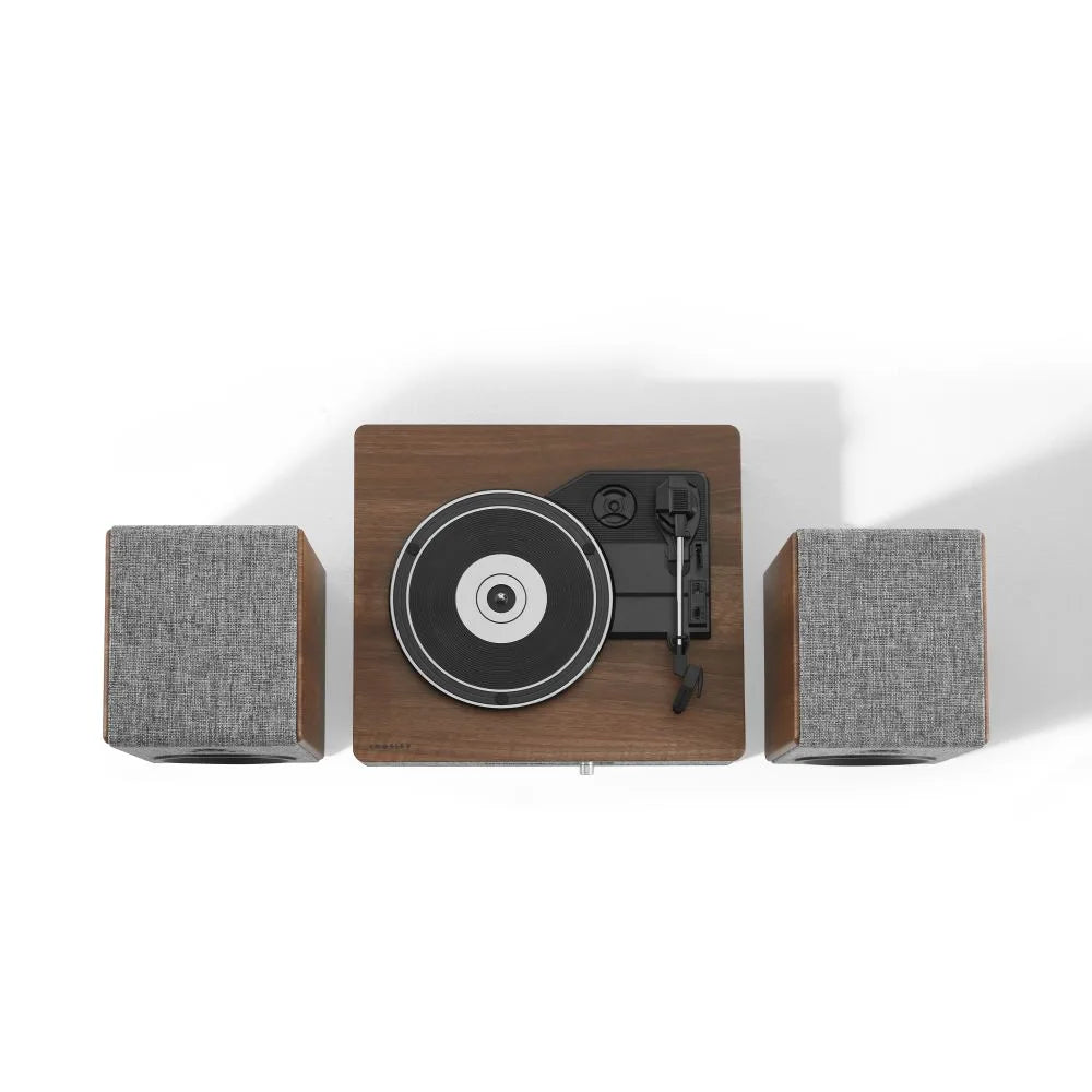 Crosley Arya Plattenspieler mit Lautsprechern, Grau