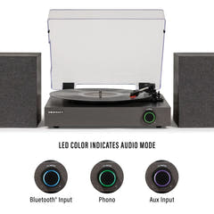 Crosley Zane Plattenspieler mit Lautsprechern, Schwarz
