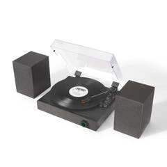 Crosley Zane Plattenspieler mit Lautsprechern, Schwarz