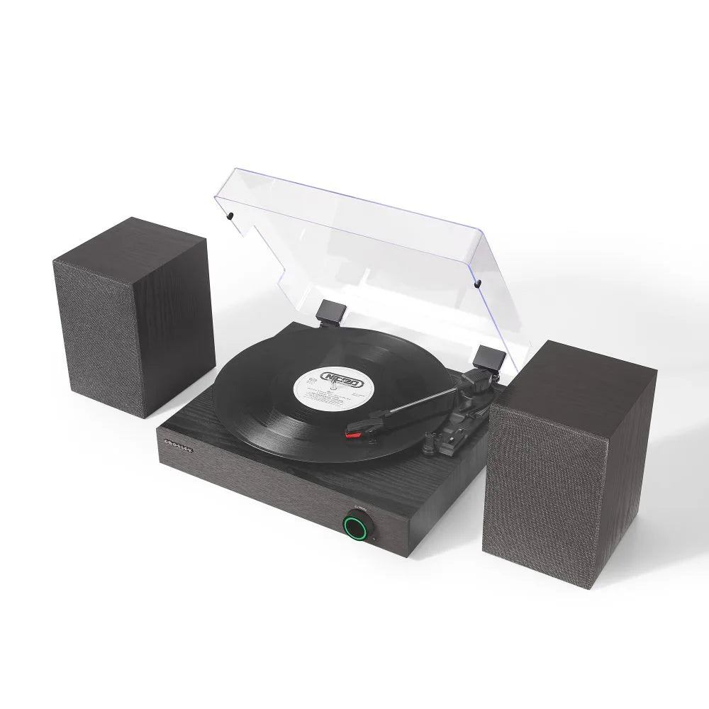Crosley Zane Plattenspieler mit Lautsprechern, Schwarz
