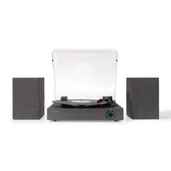 Crosley Zane Plattenspieler mit Lautsprechern, Schwarz