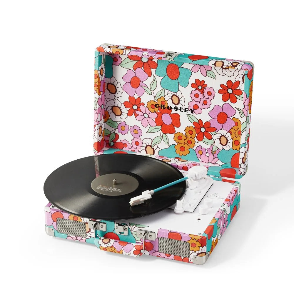 Crosley Cruiser Plus Plattenspieler Tovejs Bluetooth (Groovy Floral)