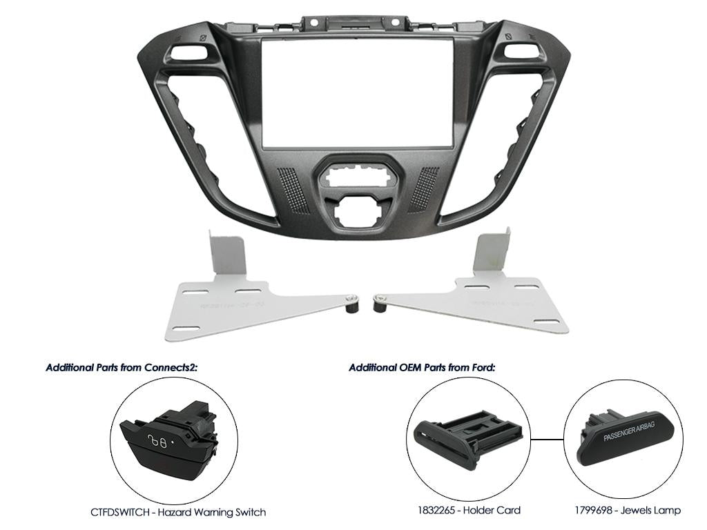 CT23FD39 2-DIN Rahmen für Ford Transit Custom 2012-