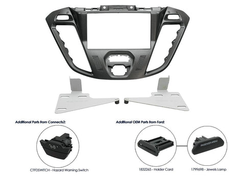 CT23FD39 2-DIN Rahmen für Ford Transit Custom 2012-