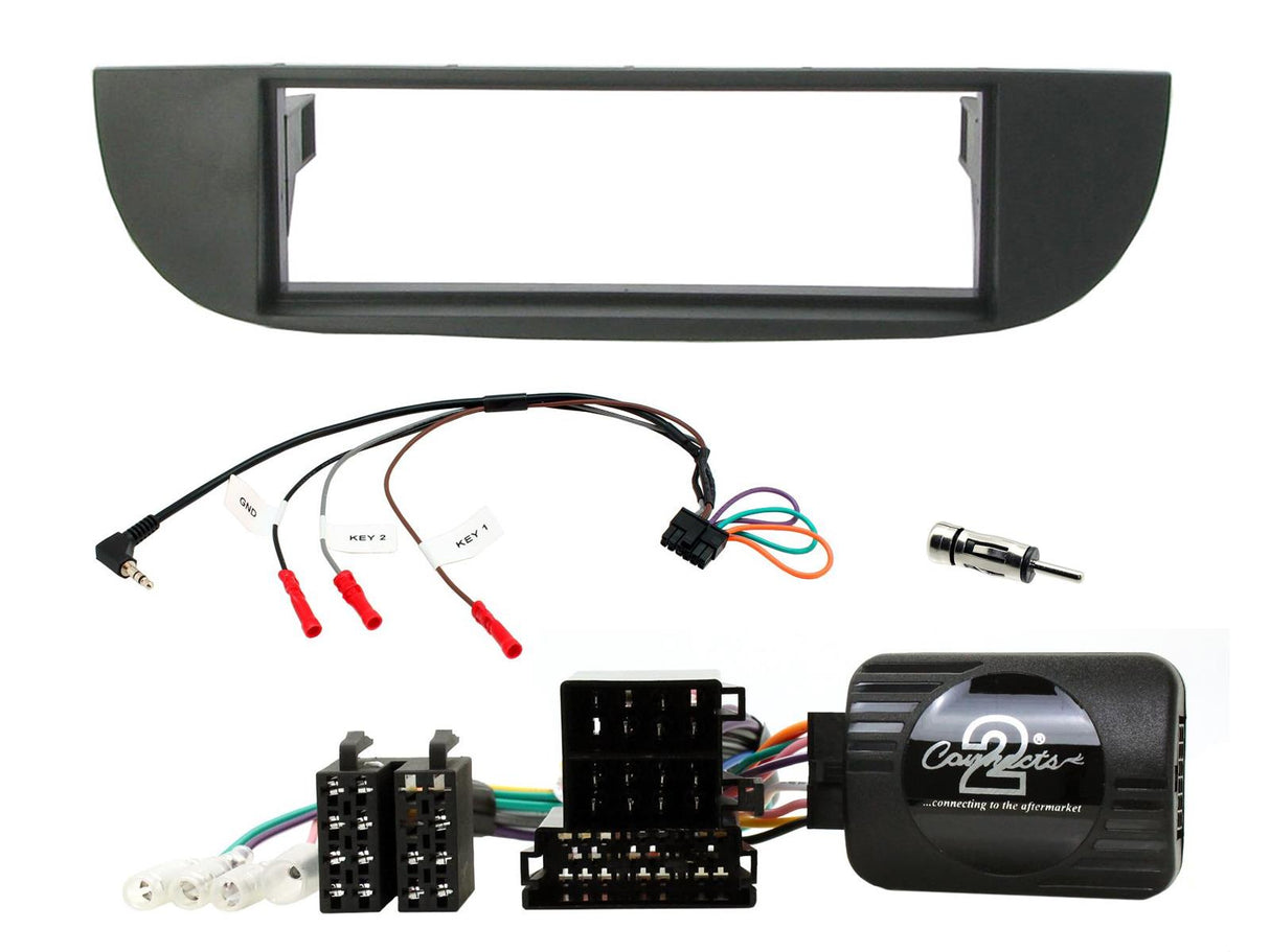 Mounting kit for Fiat 500 (2007-2015) Black