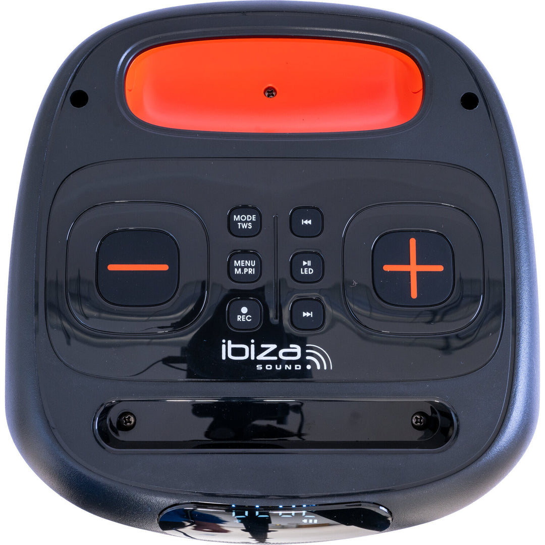 IBIZA Partylautsprecher m. Licht und Bluetooth
