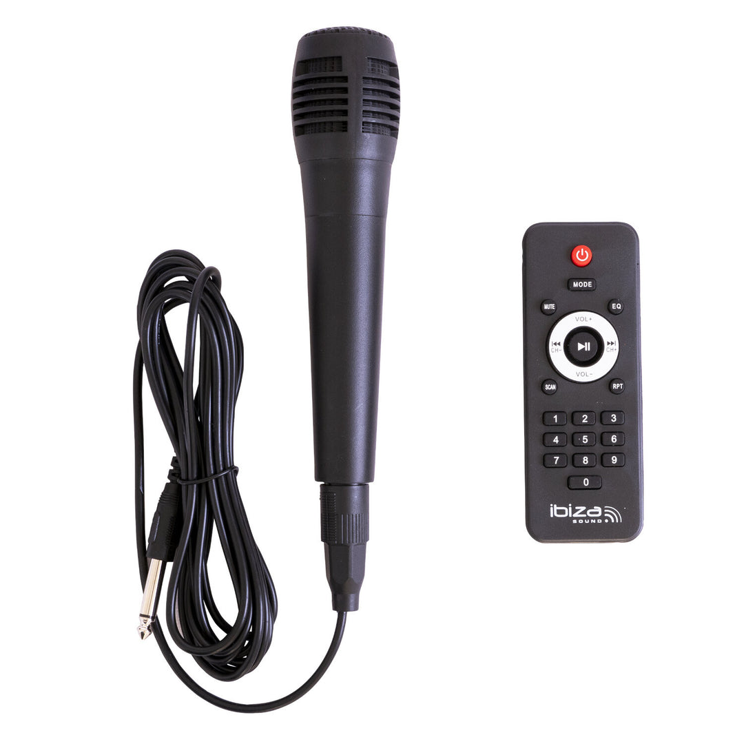 IBIZA Partylautsprecher m. Licht und Bluetooth