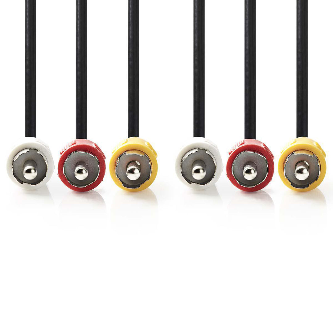 Composite Videokabel, 3 x RCA-Stecker /3 x RCA-Stecker, 1.5 m.