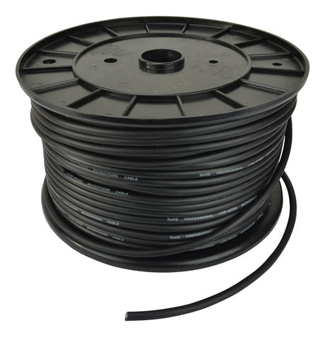 Mikrofonekabel auf Rolle (Schwarz, 100m)