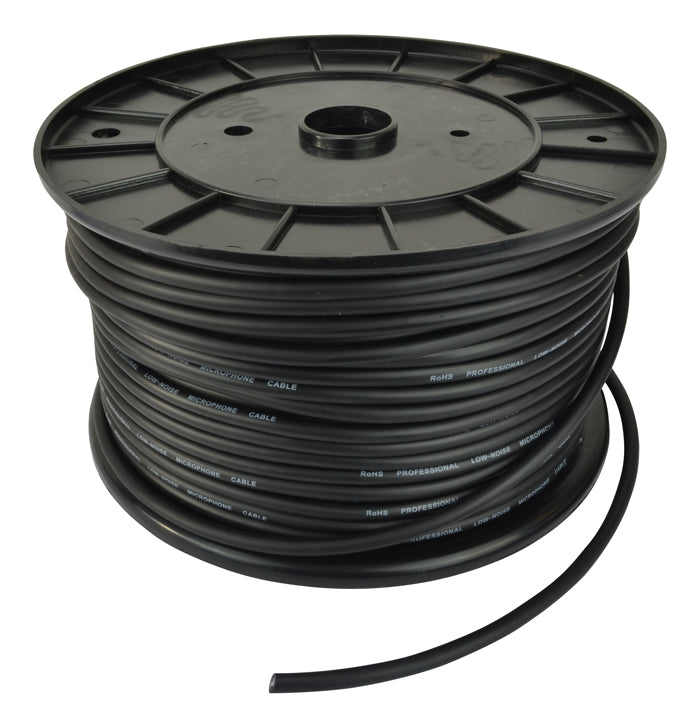 Mikrofonekabel auf Rolle (Schwarz, 100m)