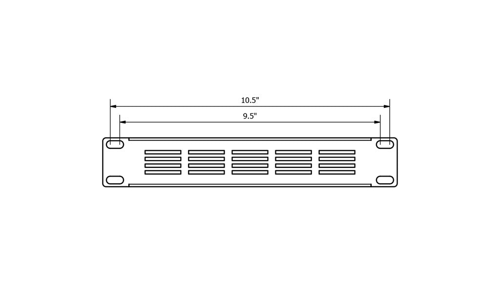 Caymon 1 Einheit 9,5" und 10,5" Stahl-Ventilationsplatte