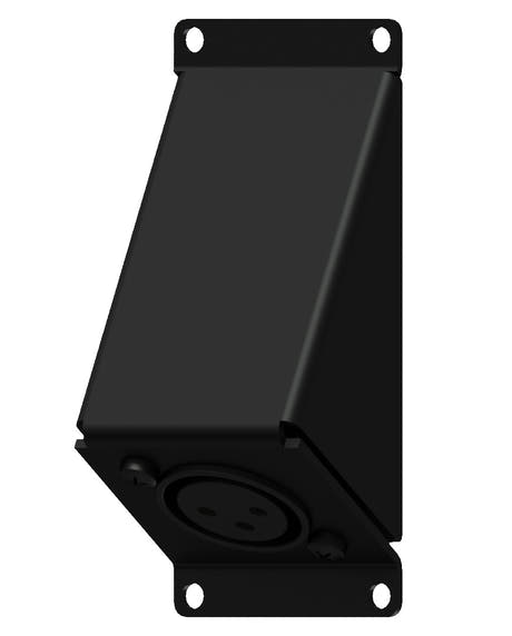 Caymon CASY123 1 plads, vinklet plade 1 x XLR hun 3-pin