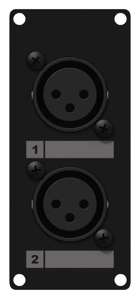 Caymon CASY125 1 plads, plade 2 x XLR hun > 3-pin