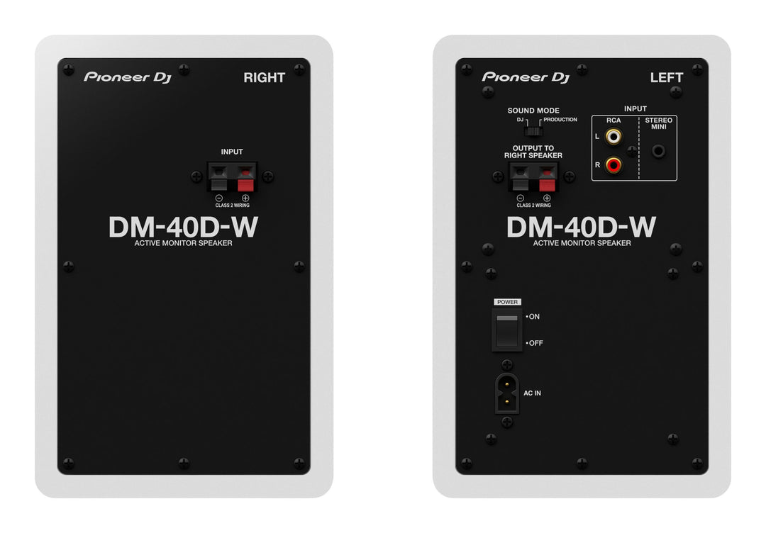 Pioneer DJ DM-40D-W - Aktive Studiomonitore (Weiß)