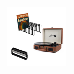 Studio 57 Dolly Plattenspieler (Braun) Bundle