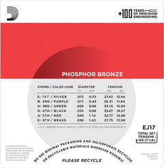 Daddario EJ17 Phosphor Bronze Gitarrengurte (Medium, 13-56)