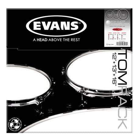 Evans EC2S drumhead pack Standard Set Clear - 12", 13", 16"