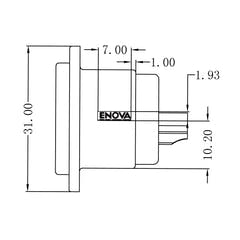 Enova Instrumentenkabel Mono-Klinke 15 Meter