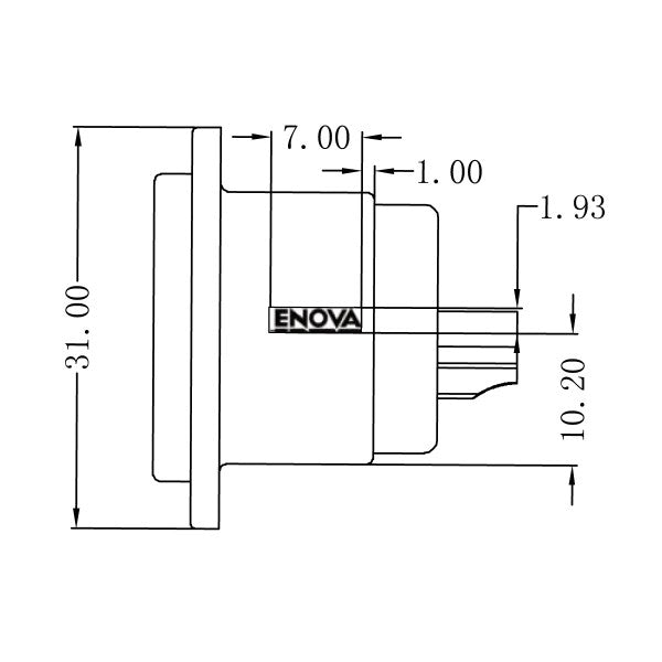 Enova Instrumentenkabel Mono-Klinke 15 Meter