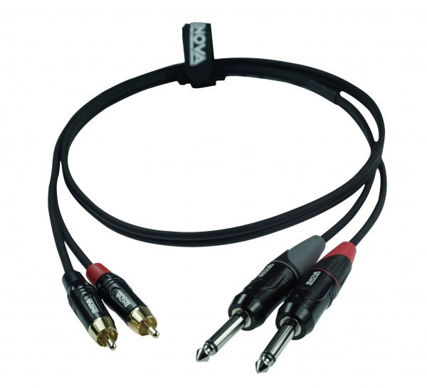 Enova Adapterkabel 2 x Klinke auf 2 x Phono 2 Meter