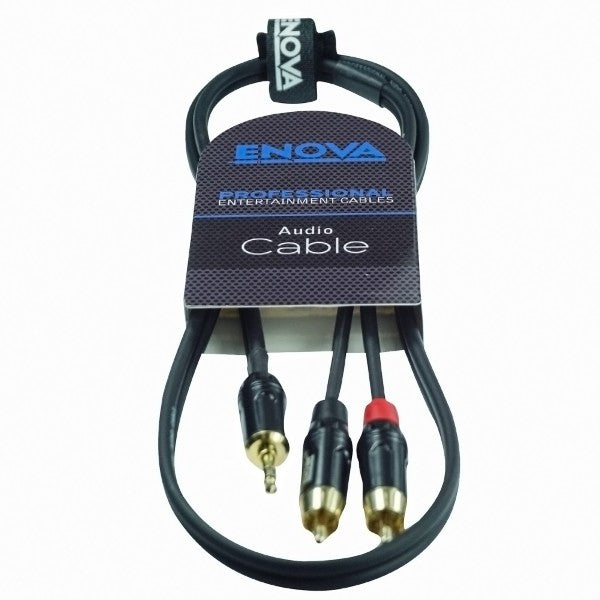 Enova Miniklinken-Adapterkabel Miniklinke auf 2 x Phono 2 Meter