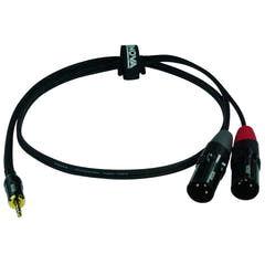 Enova Adapterkabel MiniJack > 2 x XLR-Stecker, 1 Meter
