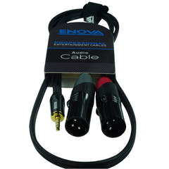 Enova Adapterkabel MiniJack > 2 x XLR-Stecker, 1 Meter