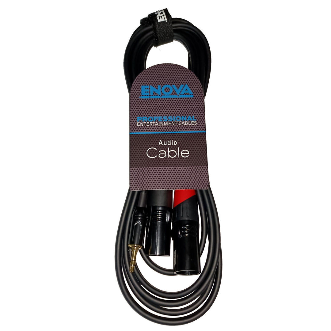 Enova Adapterkabel MiniJack > 2 x XLR-Stecker, 1 Meter