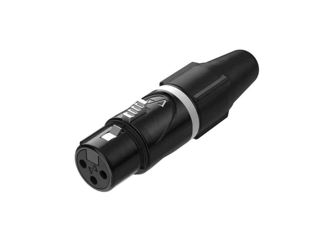 Enova Nxt XLR 3-polige Buchsenkabelstecker schwarz mit Goldkontakten