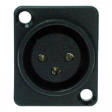 Enova 3 pol hun 3-Pin XLR chassis stik, sort IP67 Outdoor