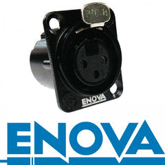Enova 3-polige 3-Pin-XLR-Chassisbuchse, schwarz