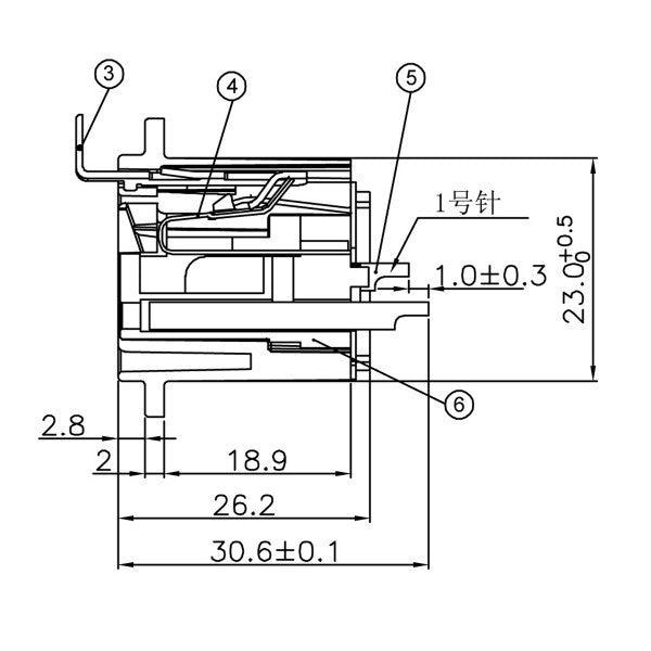 Enova 3-polige 3-Pin-XLR-Chassisbuchse, schwarz