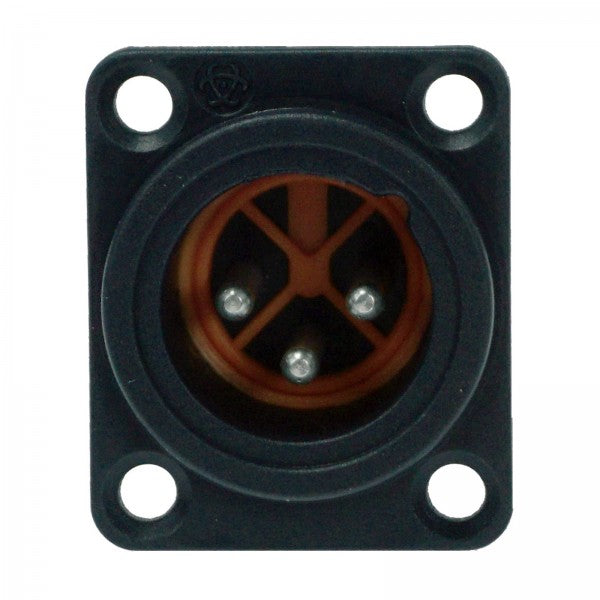 Enova 3-poliger Stecker 3-Pin XLR-Chassisstecker, schwarz IP67 Outdoor