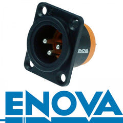 Enova 3-poliger Stecker 3-Pin XLR-Chassisstecker, schwarz IP67 Outdoor