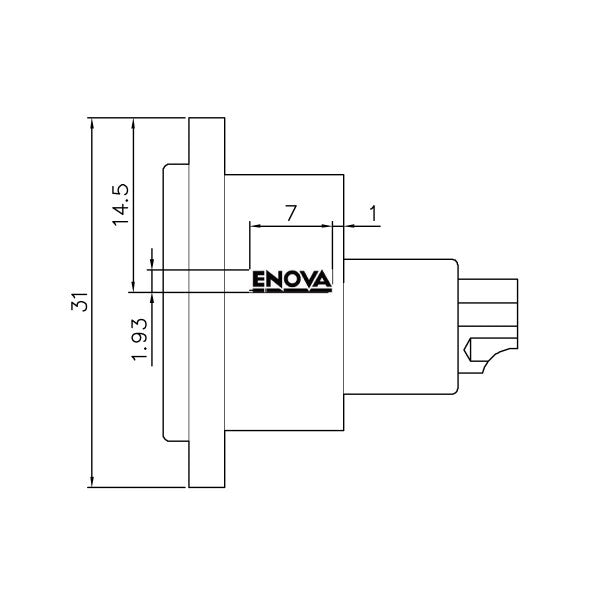 Enova 5-Pin XLR-Buchsen-Chassisstecker, schwarz IP67 Outdoor