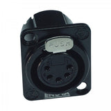 Enova 5-Pin XLR hun chassis stik, sort