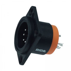 Enova 5-Pin XLR Stecker Chassis, schwarz IP67 Outdoor